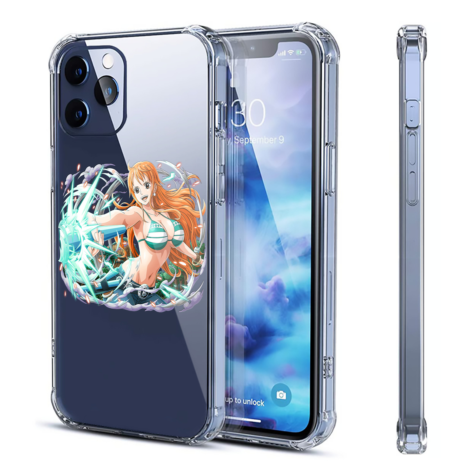 （画像用） ワンピース ナミ ONE PIECE Nami 【iPhone 12シリーズ対応】透明スマホケース（クリアソフトケース）